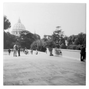 Azulejo De Cerâmica Roma Itália, Os Jardins do Vaticano
