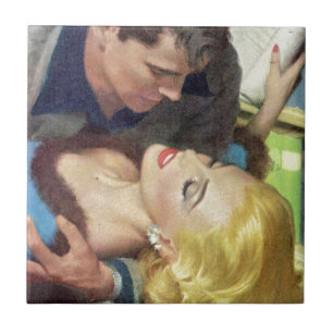 Azulejo De Cerâmica romance quente do escritório dos anos 50