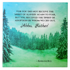 Azulejo De Cerâmica Romanos 8:15 Nós gritamos "Pai Abba"