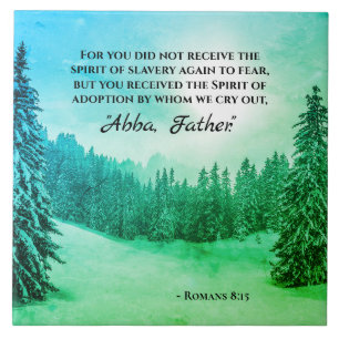 Azulejo De Cerâmica Romanos 8:15 Nós gritamos "Pai Abba"