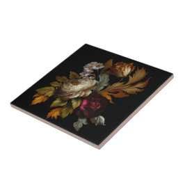 Azulejo De Cerâmica Romântico Dramático "Velho Mundo" Floral 3
