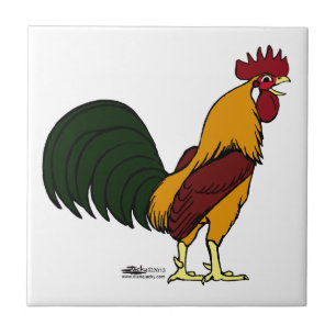 Azulejo De Cerâmica Rooster Feliz