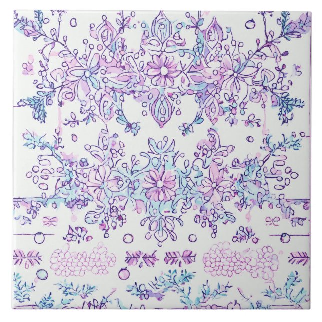 Azulejo de cerâmica rosa (Frente)