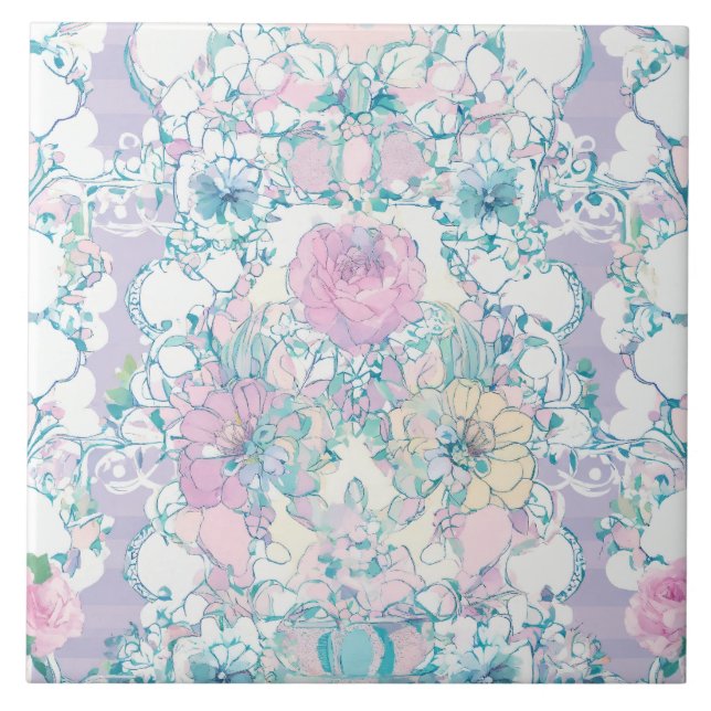 Azulejo De Cerâmica Rosa (Frente)