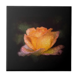 Azulejo De Cerâmica Rosa Amarela