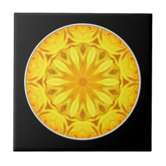 Azulejo De Cerâmica Rosa Amarela Caleidoscópio
