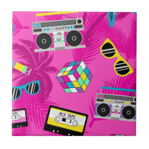 Azulejo De Cerâmica Rosa bonito 80s