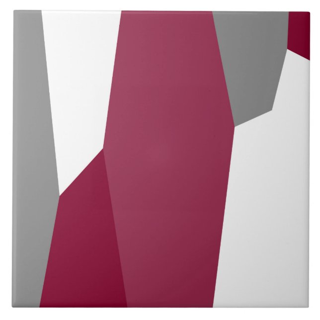 Azulejo De Cerâmica Rosa Cinza e Branco   (Frente)