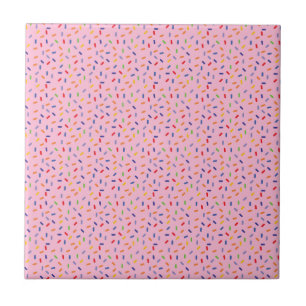 Azulejo De Cerâmica Rosa claro de Confetti Colorida