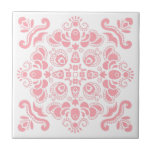 Azulejo De Cerâmica Rosa claro feminina moderna elegante branca<br><div class="desc">Belo ornamento decorativo de rosas claro femininas modernas e cristalinas em um azulejo cerâmico branco de fundo. A cor de fundo é personalizada e pode ser alterada para qualquer outra. Para alterar a cor do design,  entre em contato com o designer.</div>