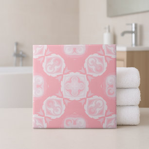 Azulejo De Cerâmica Rosa claro Legant Mosaico Barroco Barroco Vintage 