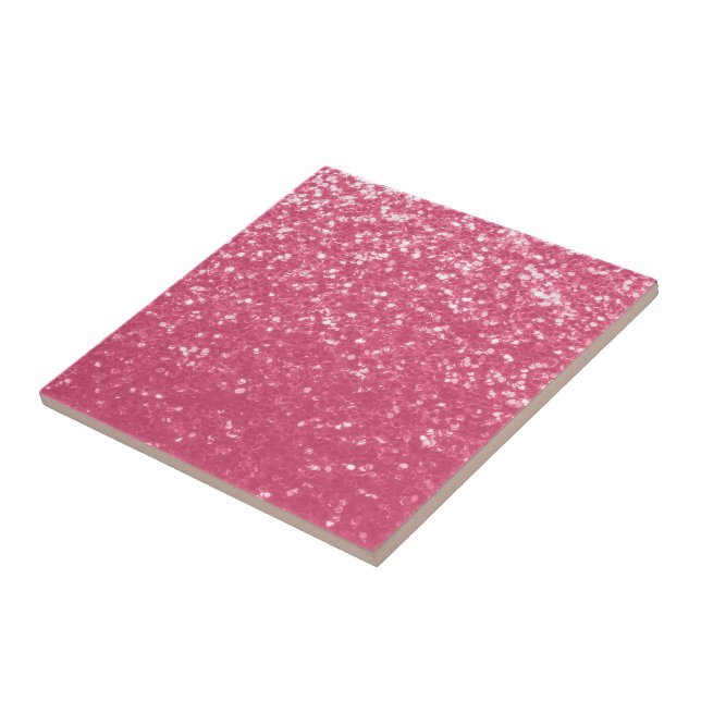 Azulejo De Cerâmica Rosa claro rosa falso brilho glitter (Lateral)