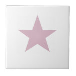 Azulejo De Cerâmica Rosa cor-de-rosa-rosca<br><div class="desc">Azulejo Dusky Rosa Pink Star Cerâmica. Estrelas estão sempre na moda!</div>