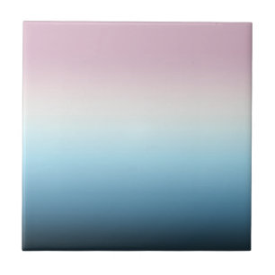 Azulejo De Cerâmica Rosa de Gradação de Pastel Cor-de-Rosa e Azul