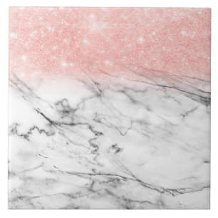 Azulejo De Cerâmica Rosa Dourada Lente de Ombre Espelho na Tendência M
