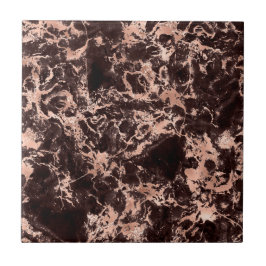 Azulejo De Cerâmica Rosa Dourado Mármore Preto Moderno Chique Elegante