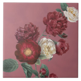 Azulejo De Cerâmica Rosa Floral Vintage Floral 