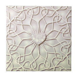 Azulejo De Cerâmica Rosa Geométrico Dourado Padrão de Coração de AMOR