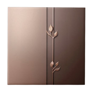 Azulejo De Cerâmica Rosa gold flora detalhada Azulejo cerâmica
