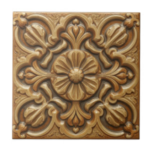 Azulejo De Cerâmica Rosa Mackintosh Repro Arte em Relevo Falso Artes &