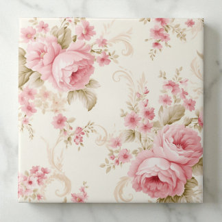 Azulejo De Cerâmica Rosa Pétala de Rosa Floral Clássico