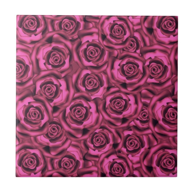 Azulejo De Cerâmica Rosa rosa (Frente)