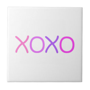 Azulejo De Cerâmica Rosa, roxo e lavanda Xoxo adorável