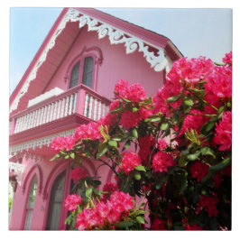 Azulejo De Cerâmica Rosa sobre Rosa - Martha's Vineyard
