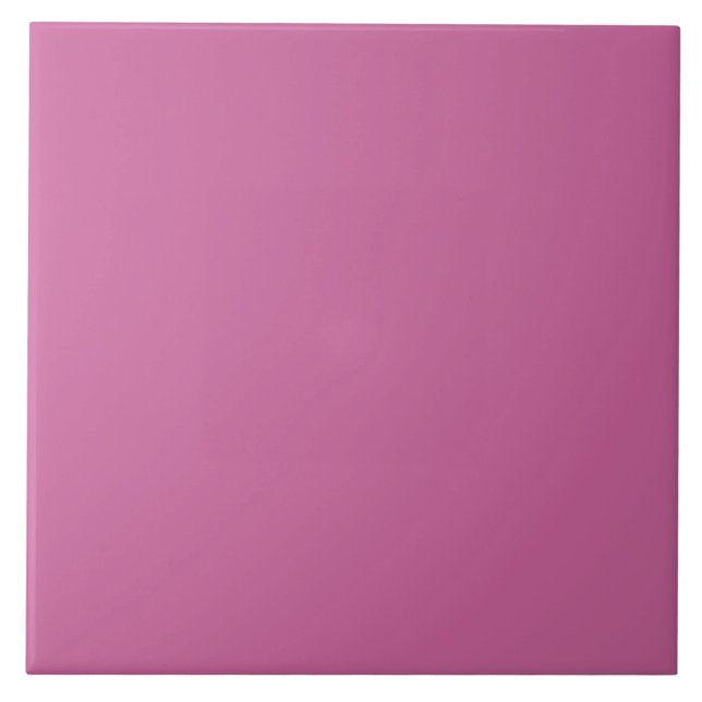 Azulejo De Cerâmica rosa sólido vívido (Frente)