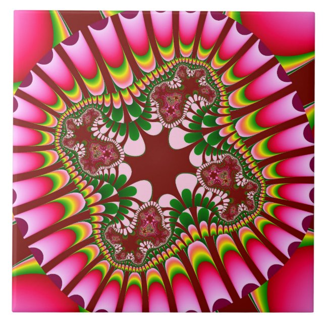 Azulejo De Cerâmica Rosa Strawberry Flower (Frente)