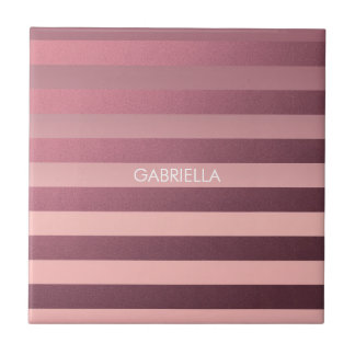 Azulejo De Cerâmica Rosa Tiras cor-de-rosa