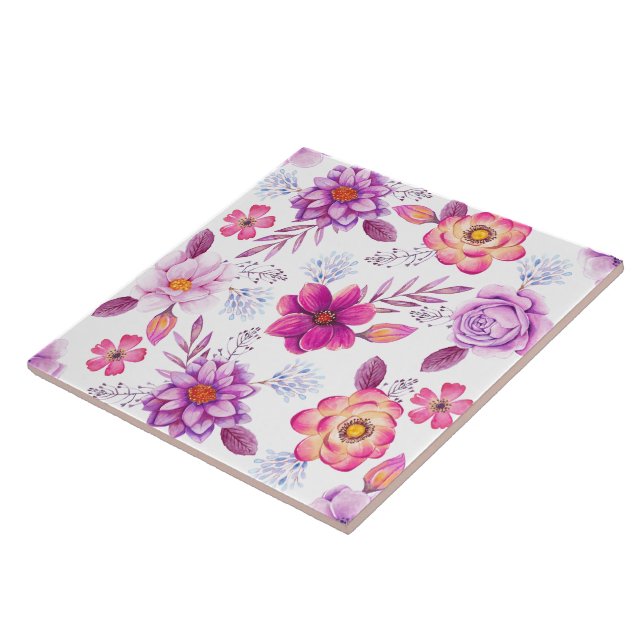 Azulejo De Cerâmica Rosa violeta (Lateral)
