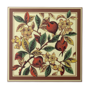 Azulejo De Cerâmica Rosa Vitoriano Antiquado Rosa Hips Repro Impressã