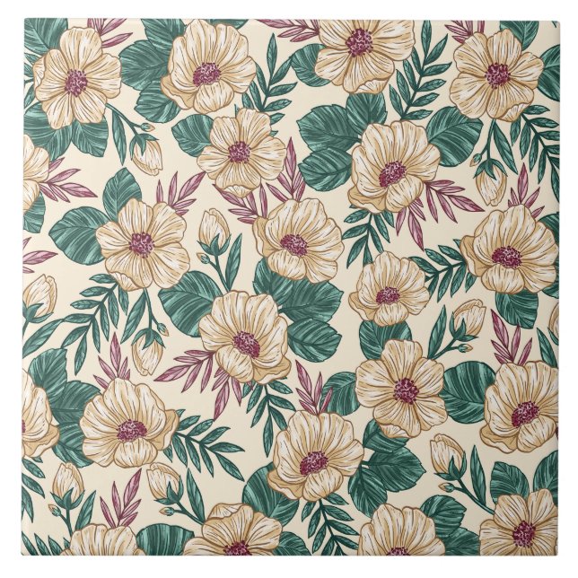 Azulejo De Cerâmica Rosas (Frente)