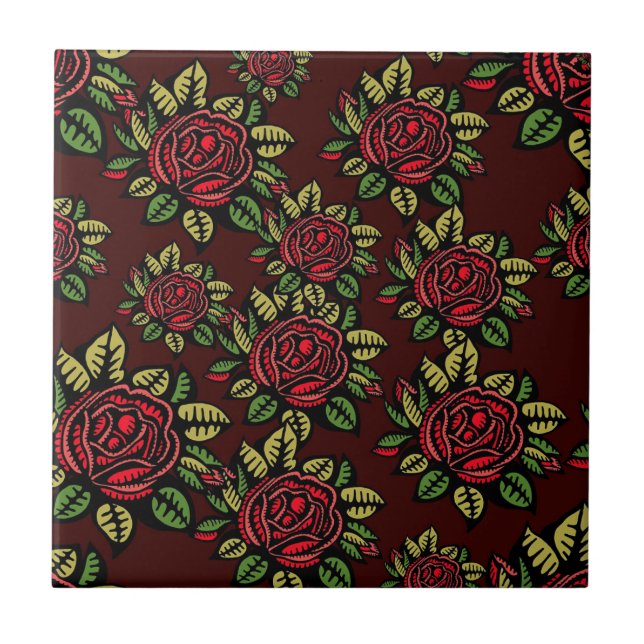 Azulejo De Cerâmica Rosas (Frente)