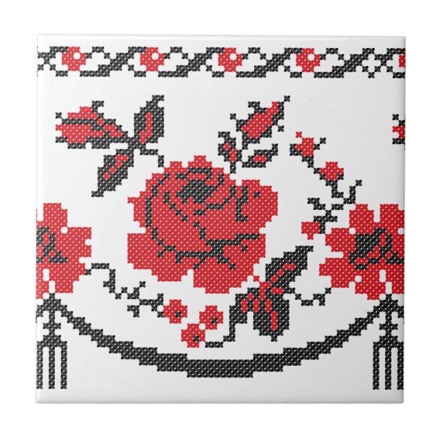 Azulejo De Cerâmica Rosas (Frente)