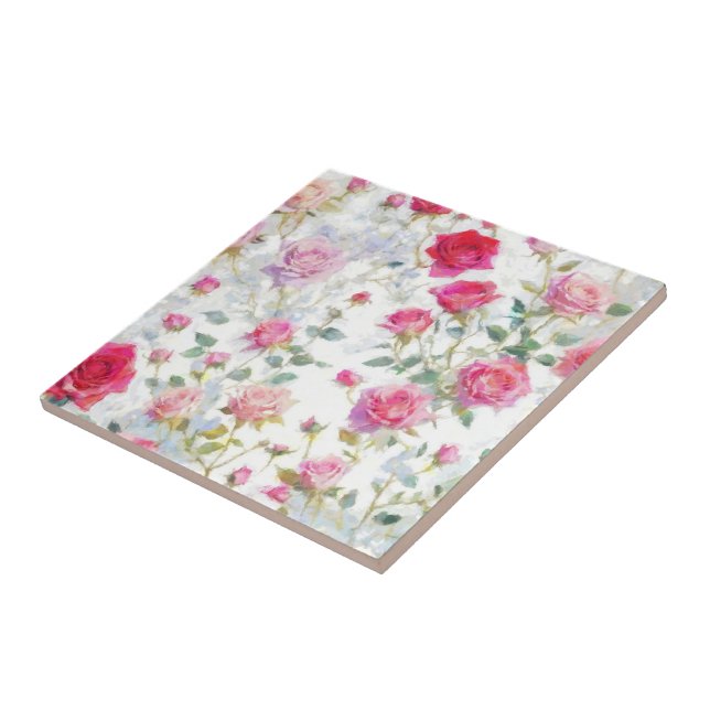 Azulejo De Cerâmica Rosas (Lateral)