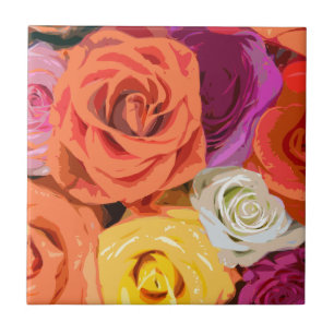 Azulejo De Cerâmica Rosas