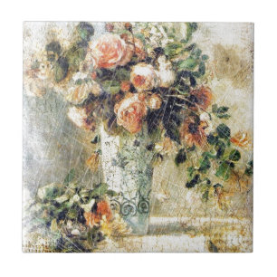 Azulejo De Cerâmica Rosas 1881