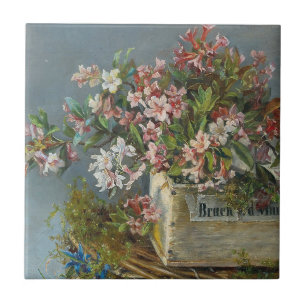 Azulejo De Cerâmica Rosas alpinos em uma janela - Andreas Lach
