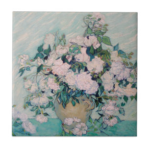 Azulejo De Cerâmica Rosas Brancas-1890-Vincent van Gogh