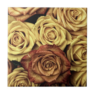 Azulejo De Cerâmica Rosas com inclinação
