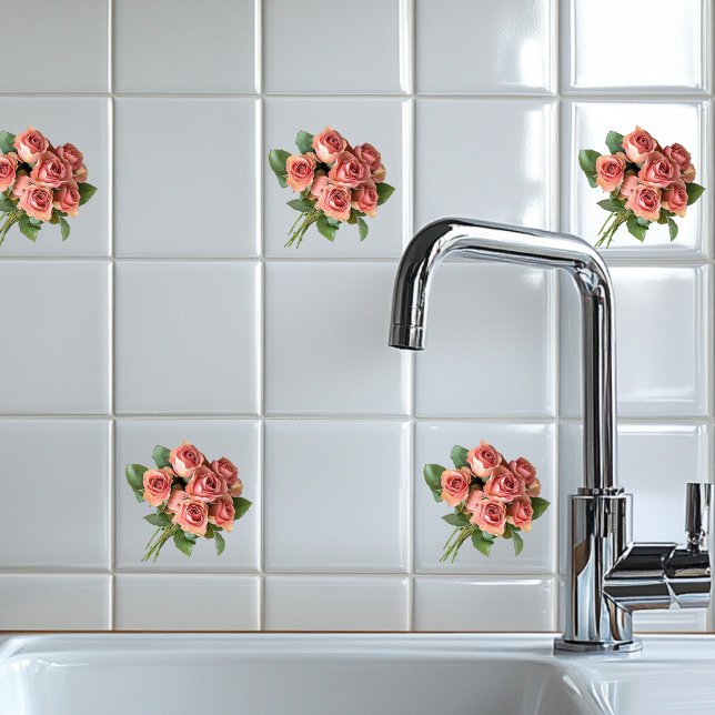 Azulejo De Cerâmica Rosas de jardim (Criador carregado)