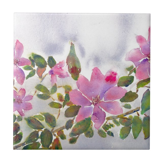 Azulejo De Cerâmica Rosas de Nana (Frente)