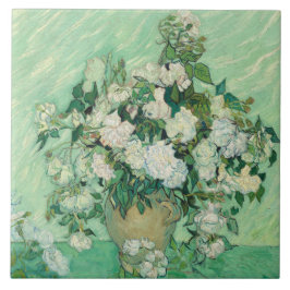 Azulejo De Cerâmica Rosas de Vincent Van Gogh