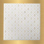 Azulejo De Cerâmica Rosas Dourados brancos elegantes<br><div class="desc">Azulejo branco com rosas dourados.</div>