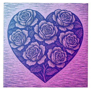 Azulejo De Cerâmica Rosas Luv