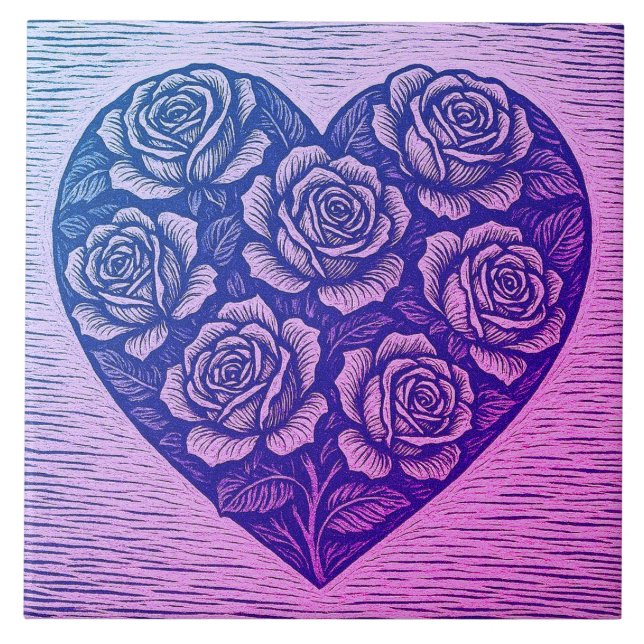 Azulejo De Cerâmica Rosas Luv (Frente)