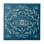 Azulejo De Cerâmica Rosas Místicos Vinhas Magnéticas Boho Colorido<br><div class="desc">Esta mão fez um padrão que faz um incrível item de decoração. Veja meu compro para mais ou me avise se você quer algo personalizado!</div>