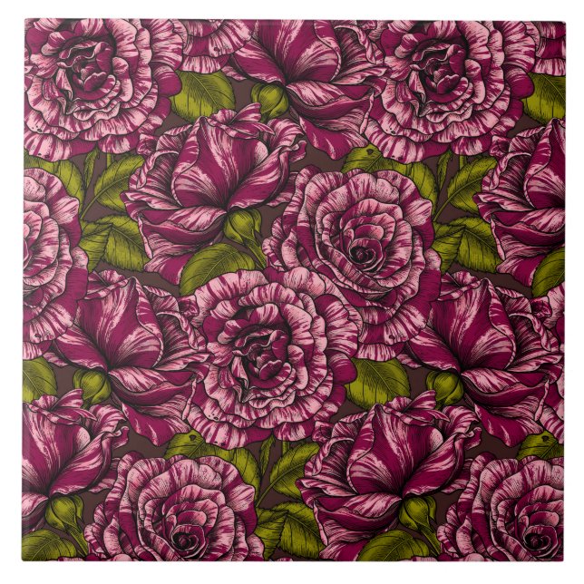 Azulejo De Cerâmica Rosas para você (Frente)